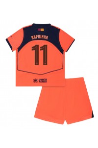 Barcelona Raphinha Belloli #11 Jalkapallovaatteet Lasten Kolmas peliasu 2025-26 Lyhythihainen (+ Lyhyet housut)